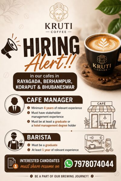 Hiring for Cafe Manager and Barista